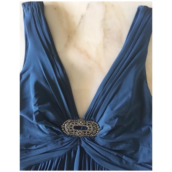 BCBGMAXAZRIA BROOCH SLEEVELESS GOWN DRESS Size 4 - Picture 5 of 8